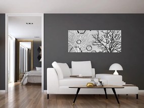 Absztrakt kép a fák (120x50 cm)