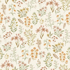 Provence-i Stílusú vinil tapéta flizelin gallyak levelek virágok