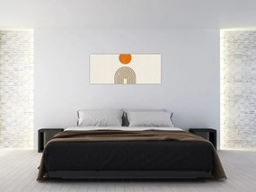 Kép - Barna ívek (120x50 cm)