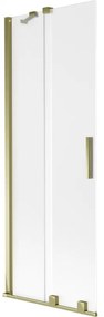Mexen Velar, 2 szárnyas eltolható kádparaván 70 x 150 cm, 8 mm-es mattüveg, arany fényes, 896-070-000-31-50