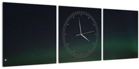Északi fények képe (órával) (90x30 cm)