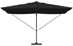 Konzolos Roma Napernyő LEDs Fekete 352x251x265 cm Alumínium