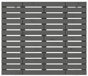 szürke tömör fenyőfa fali fejtámla 126 x 3 x 91,5 cm