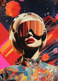 Poszter 50x70cm Retrofuturisztikus Múzsa