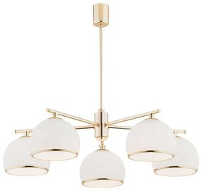 Argon 2088 - Csillár rúdon MARBELLA 5xE27/15W/230V sárgaréz