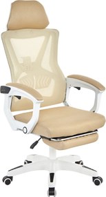 Irodai szék, bézs/fehér, teherbírás 150 kg, MALVIN