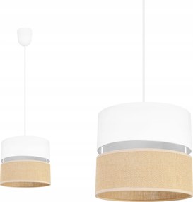 Mennyezeti Lámpa Függeszték Csillár Szimpla Lámpabúra Boho Juta 20 CM