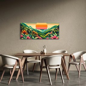 Kép - Színes naplemente (120x50 cm)