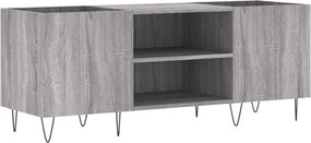 vidaXL szürke sonoma színű szerelt fa hanglemezszekrény 121x38x48 cm