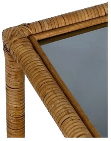 Natúr színű dohányzóasztal üveg asztallappal 40x90 cm – Ixia