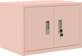 vidaXL Tárolószekrény Rózsaszín 60 x 40 x 40 cm Acél