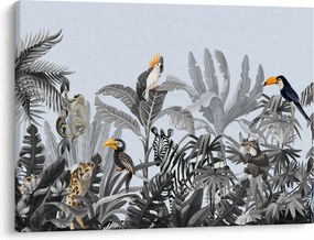 Kép - Illusztrált dzsungel (70x50 cm)
