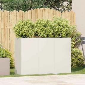 vidaXL ültetvény Fehér 120x40x80 cm Hidegen hengerelt acélból