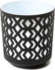 Aztek Virágtartó 14CM Fekete-fehér 1,7L Lamela Modern Fedő