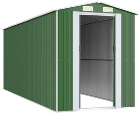 zöld horganyzott acél kerti fészer 192x523x223 cm