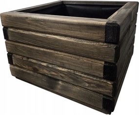 Fa Kerti Virágtartó 40/40/30 Paliszander Fenyő impregnáló 40x40x30cm