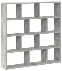 betonszürke szerelt fa fali kockapolc 12 rekeszes színű