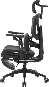 Irodai forgószék, sötétszürke/fekete, teherbírás 150 kg, VILMER