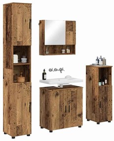 Fürdőszoba bútor szett 4 pcs Régi fa 61 x 35 x 64 cm Faanyag