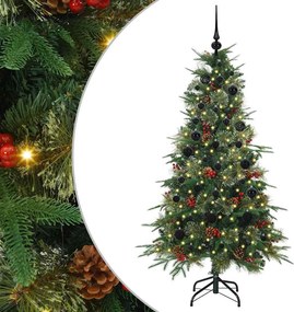 vidaXL Műanyag Hajtogatós Karácsonyfa állvánnyal Zöld 150 cm PE és PVC