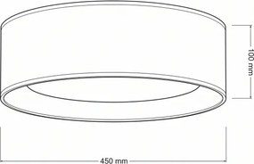 Brilagi-LED dimmelhető lámpa VELVET SM. VARI 24W/230V 3000-6500K átm. 45 cm krémszínű + távirányító
