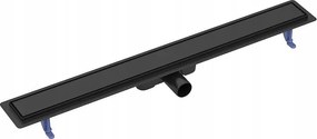 Lineáris lefolyó Cersanit Tako 90CM Kétoldalas Ráccsal Fekete Matt S907-020