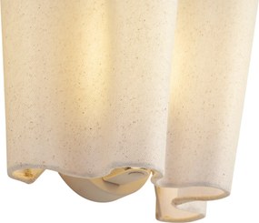Japandi fali lámpa bézs vászonnal 20 cm - Oyster