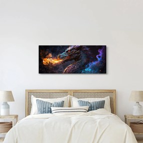 Kép - Lángokat köpködő sárkány (120x50 cm)