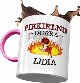 Rózsaszín Bögre Lídia Feleség Barátnő Ajándék Nyomtatott Fotóval