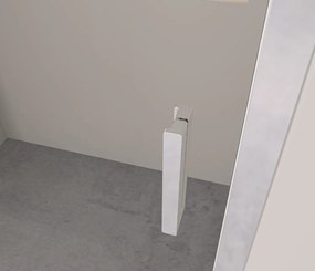 Erga Alpine, tolóajtós zuhanykabin 130 (ajtó) x 90 (fal) x 195 cm, 6mm átlátszó üveg, króm profil, ERG-V02-ALPINE-D130G090-CR