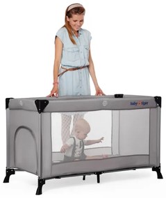 KINDERKRAFT - Utazó kiságy Baby Tiger VIKI szürke