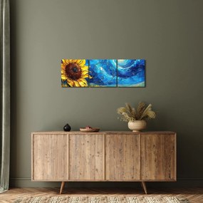 Kép - Festés napraforgó (órával) (90x30 cm)