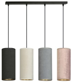 EMIBIG 1068-4 BENTE Ernyős Függesztett Lámpa Fekete, Rózsaszín, Szürke E14 IP20