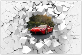 Poszter 60x40 Piros Ferrari út