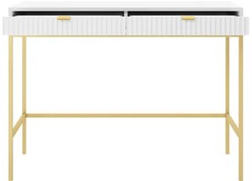 Konzolasztal NOVA 77x104 cm fehér/arany
