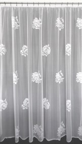 Mg Függöny jacquard 772/13 Fehér 200X160 szalaggal M