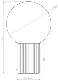 Sollux SL.1751 - Asztali lámpa HALO 1xG9/8W/230V átm. 12 cm piros