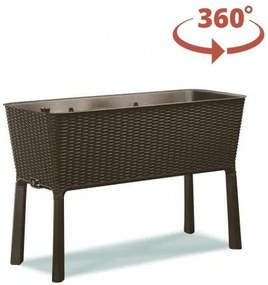 Keter Easy grow műrattan virágláda (magaságyás) - whiskey barna