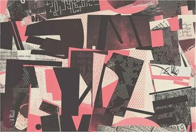 Design fotótapéta Flizelin falra Geometrikus kollázs 104x70 Ragasztó