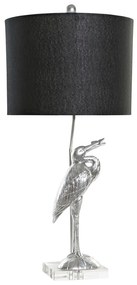 Modern asztali lámpa ezüst színű gém dekorral 74 cm