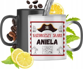 Varázsbögre Angyaloknak Fekete Matt Nyomtatott Mintával 330ml