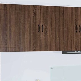 Fali konyhaszekrény ajtóval Barna Tölgy 80 x 31 x 80 cm Faanyag