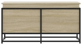 sonoma tölgy szerelt fa tárolóláda fedéllel 100x40x51,5 cm
