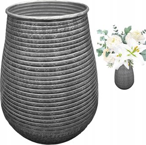 Csokorváza Virágok Fém Ezüst 31cm loft otthon ablakpárkányra