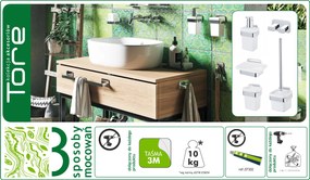 BISK Erga Tore, 1 horgos törülközőtartó, króm, ERG-07819