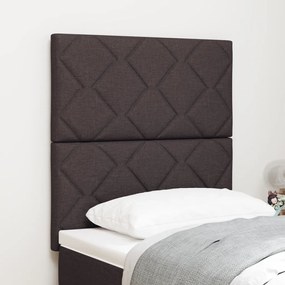 LED Fejtámla Gyémánt Blokk Mintázat Sötétbarna 80 cm Szövet