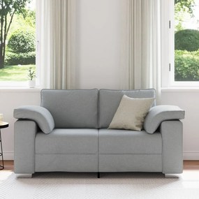 Kétfős kanapé Világosszürke 120 cm Textil