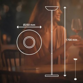 Briloner 1500016 - LED dimmelhető állólámpa ESTATE 8W/5V 4000 mAh fehér