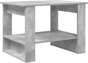 vidaXL Dohányzóasztal Beton Szürke 72 x 50 x 50 cm Faanyag