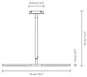 Fekete fém LED függőlámpa fém búrával Omni Ceiling – UMAGE